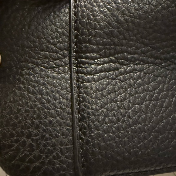 Faux Studded Black Leather Shoulder Bag NWOT - Picture 4 of 8